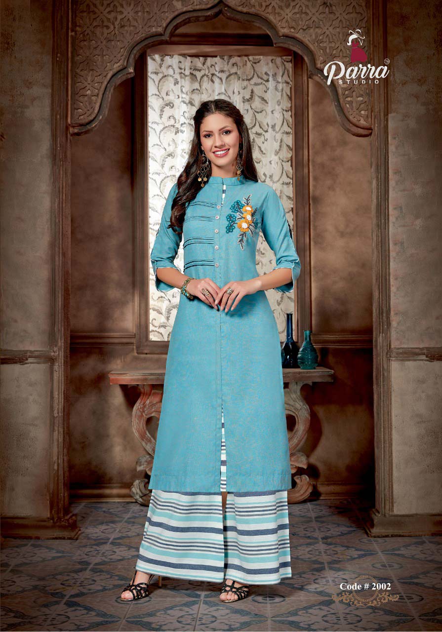 Aliya Vol-2 Parra Studio Silk Cotton Palazzo Kurti Catalog Aliya Vol-2 Parra Studio Silk Cotton Palazzo Kurti Catalog